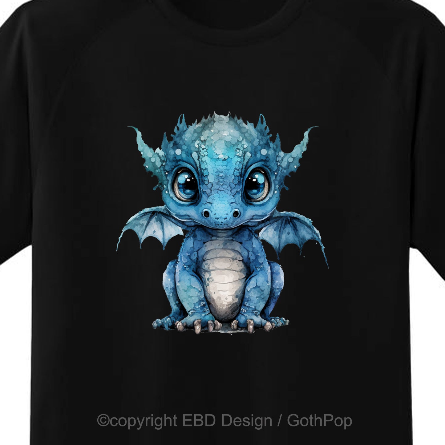 Baby Dragon Blue T Shirt and More