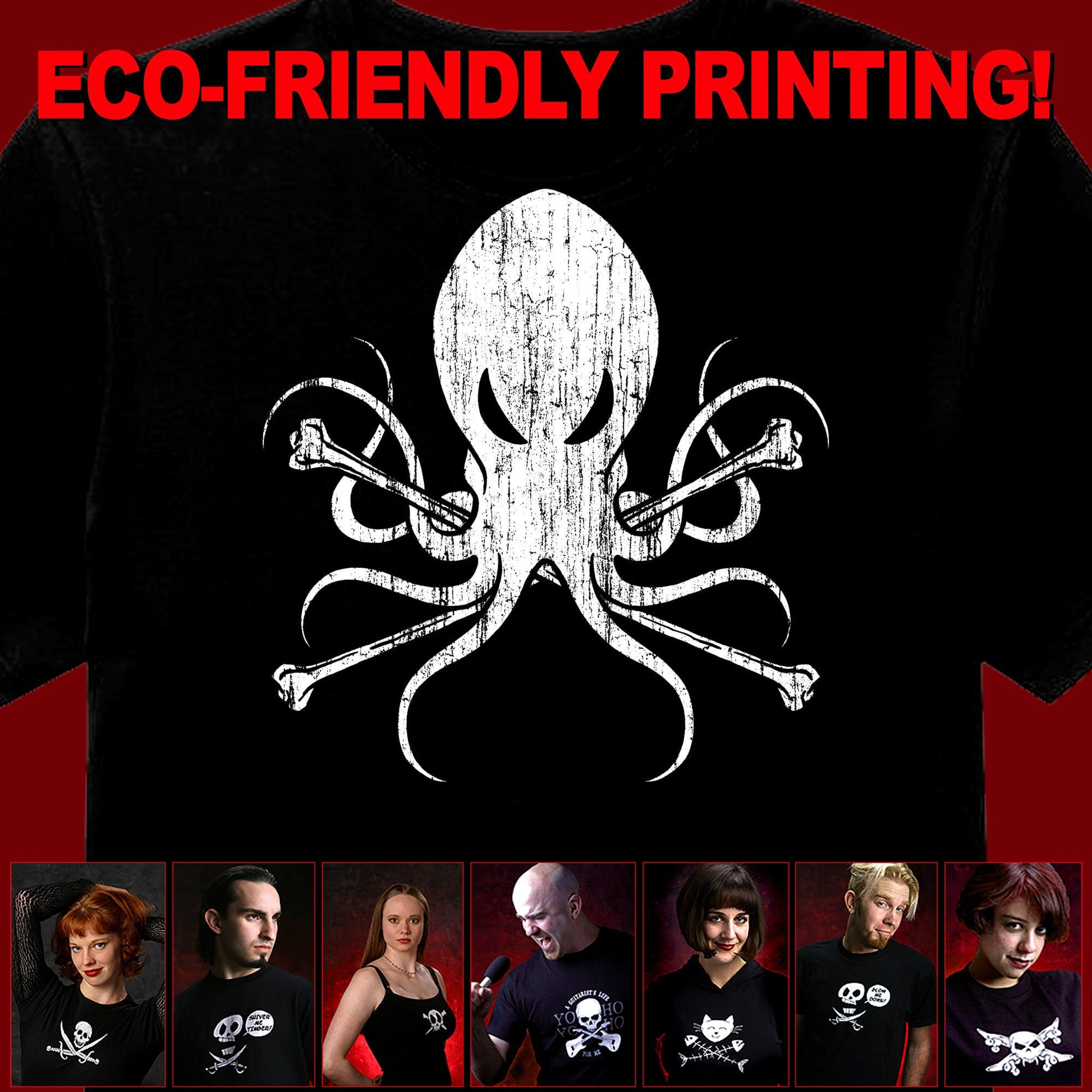 Pirate Shirt, Skull Shirt, Pirate T-shirt, Pirate Gift, Distressed Kraken