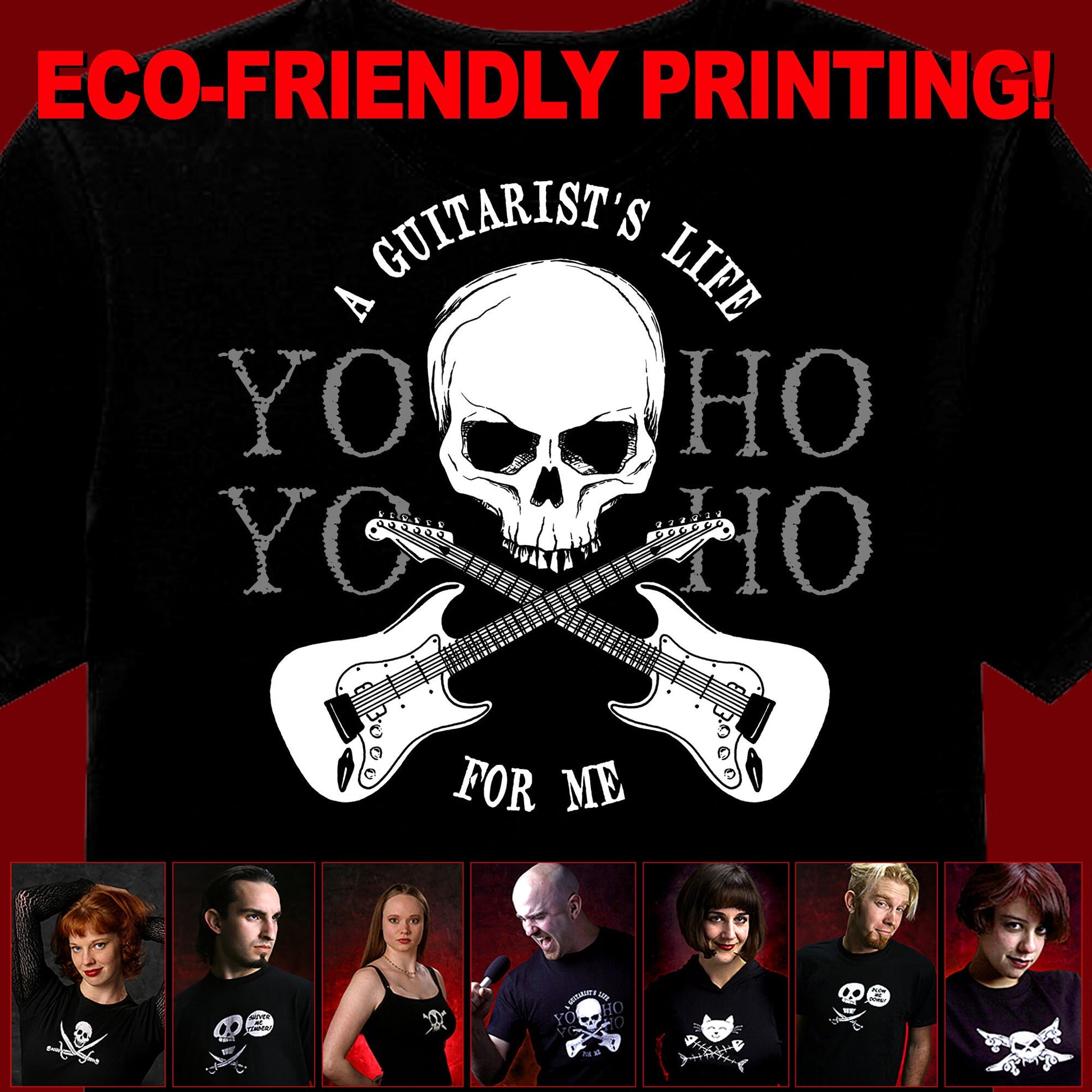 Pirate Shirt, Skull Shirt, Pirate T-shirt, Pirate Gift, Guitar Pirate