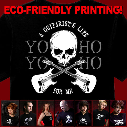 Pirate Shirt, Skull Shirt, Pirate T-shirt, Pirate Gift, Guitar Pirate