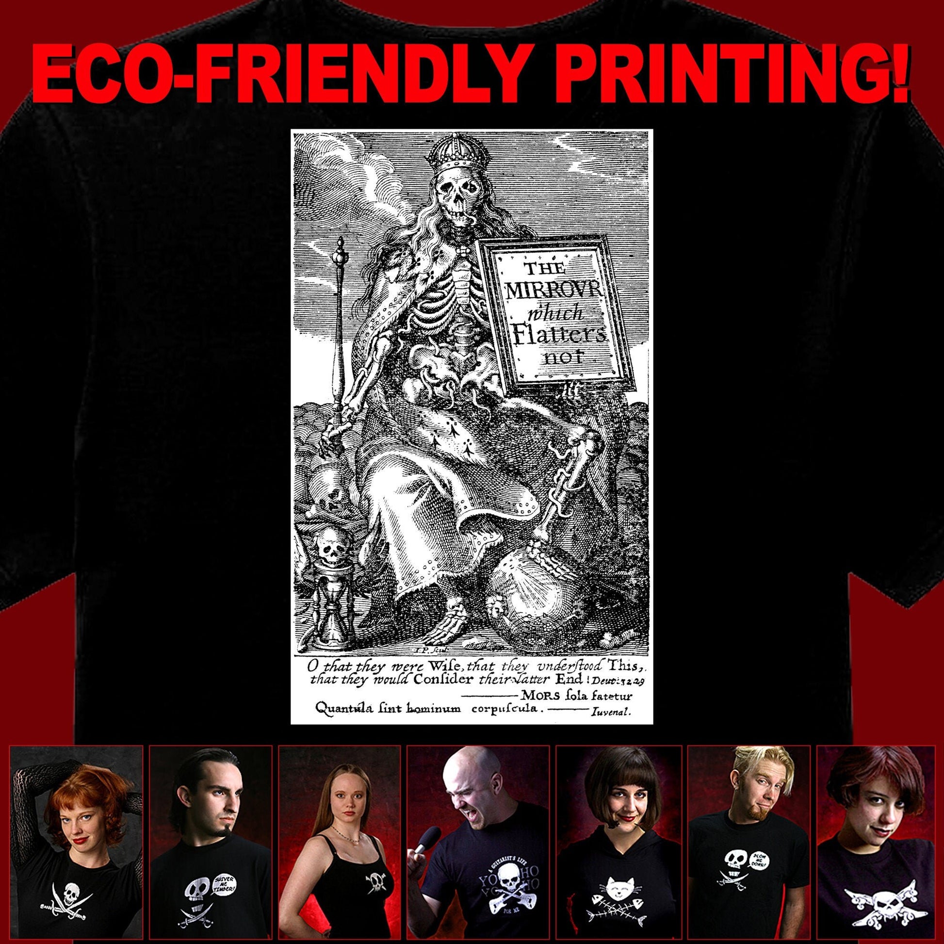 Gothic Shirt, Alternative Shirt, Goth T-shirt, Goth Gift, Death Gift, Mirror Which Flatters Not