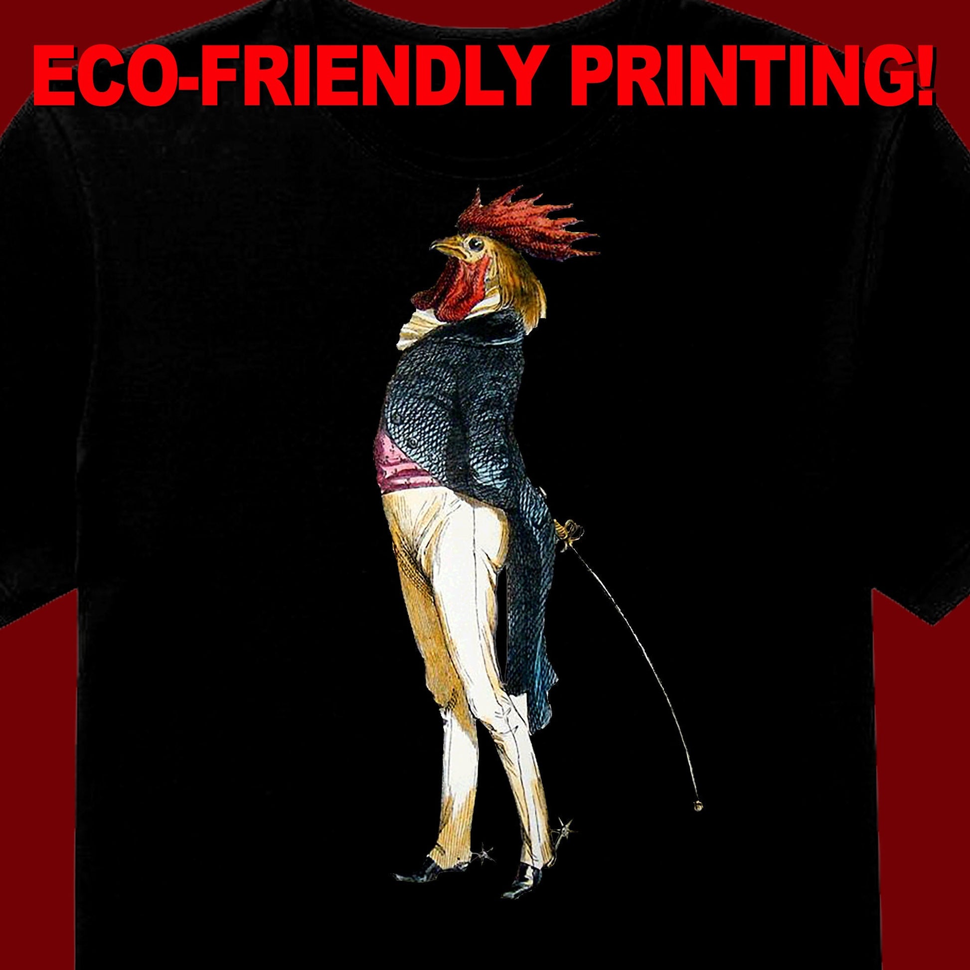 Gentleman Rooster T Shirt / Rooster T Shirt / Cock of the Walk Gift /Cock T Shirt tee