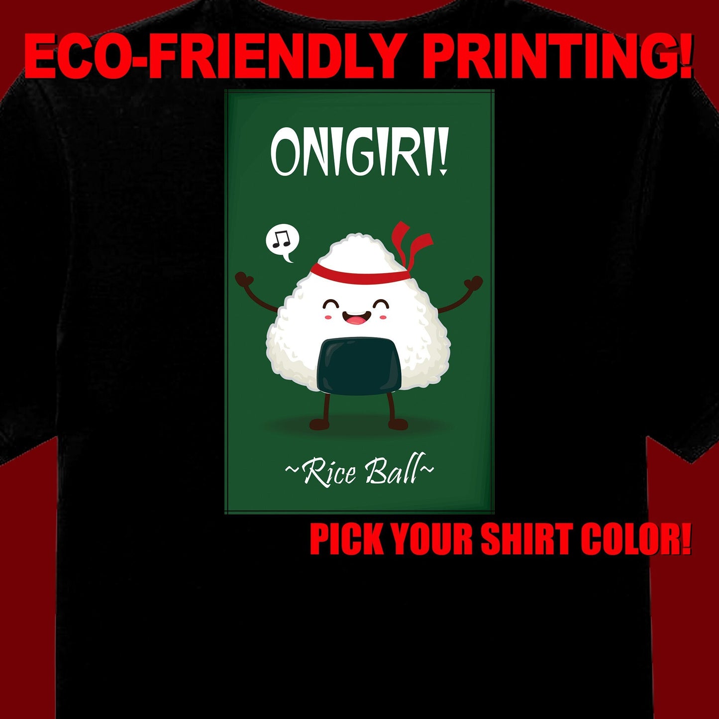 Onigiri Rice Ball T Shirt, Love Sushi, Sushi Tee, Sushi Gift, Sushi Clothing