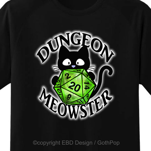 Dungeon Meowster GREEN T Shirt and More