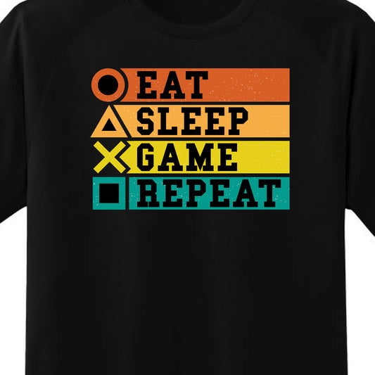 Eat Sleep Game Repeat T Shirt and More