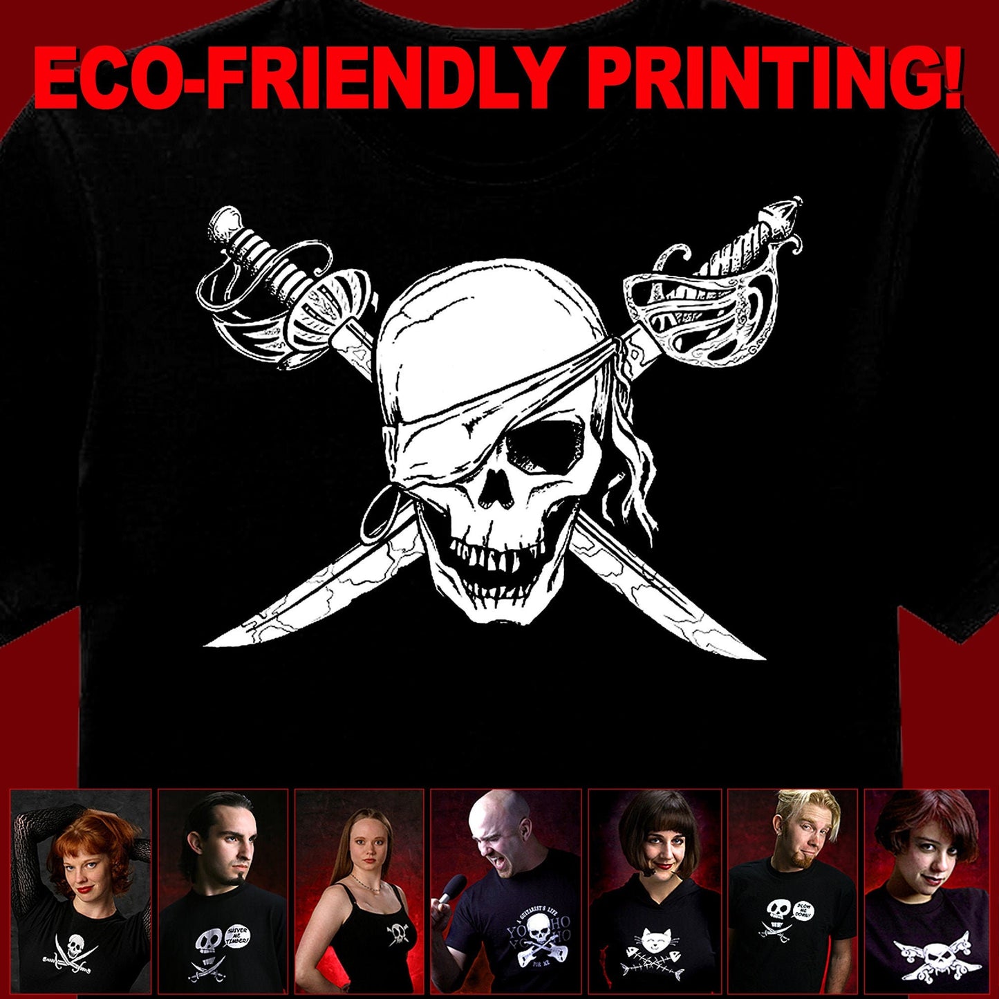 Pirate Shirt, Skull Shirt, Pirate T-shirt, Pirate Gift, Jolly Roger 4
