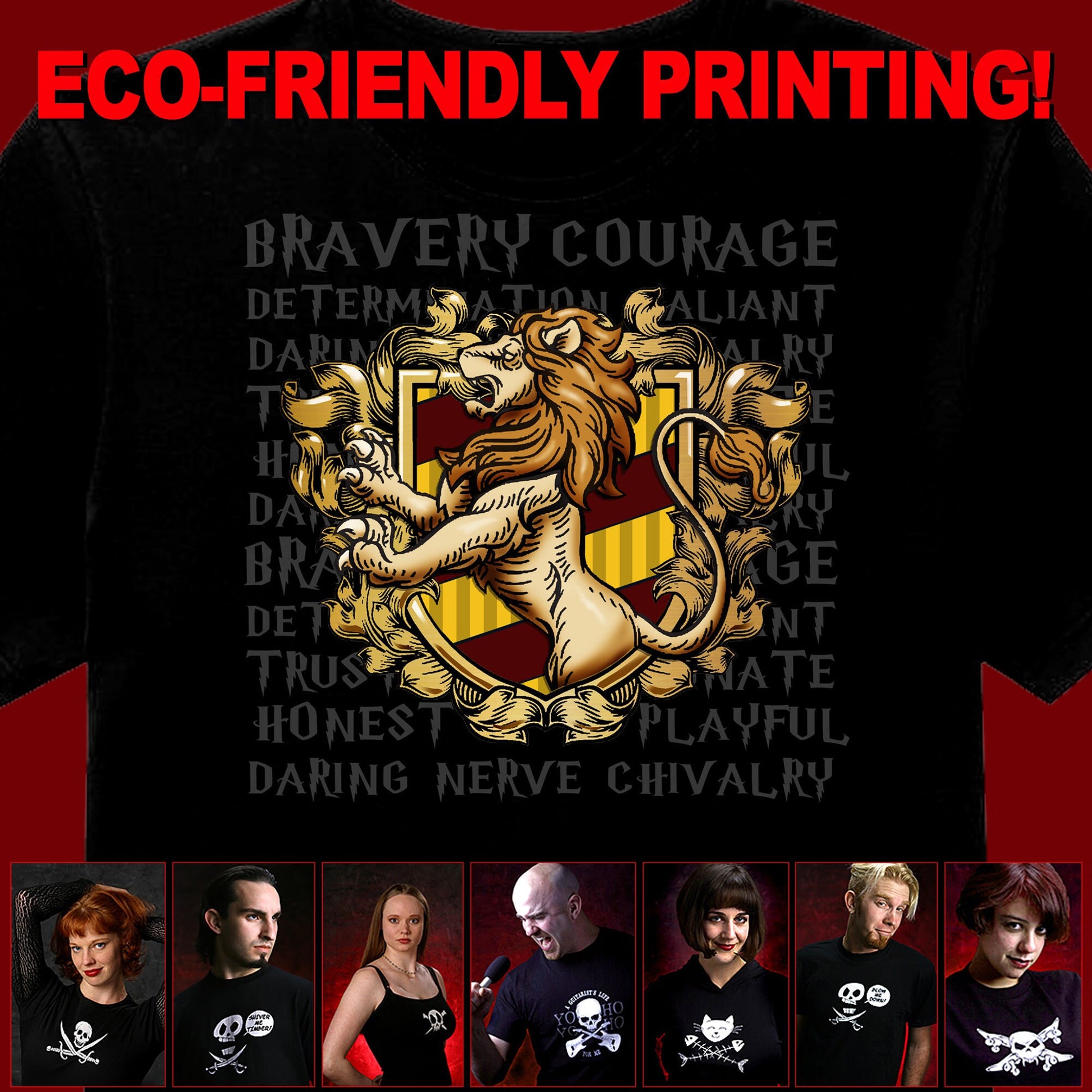 Lion House Crest /HP Wizard World / Lion T Shirt  / Potter t-shirt / wizard gift