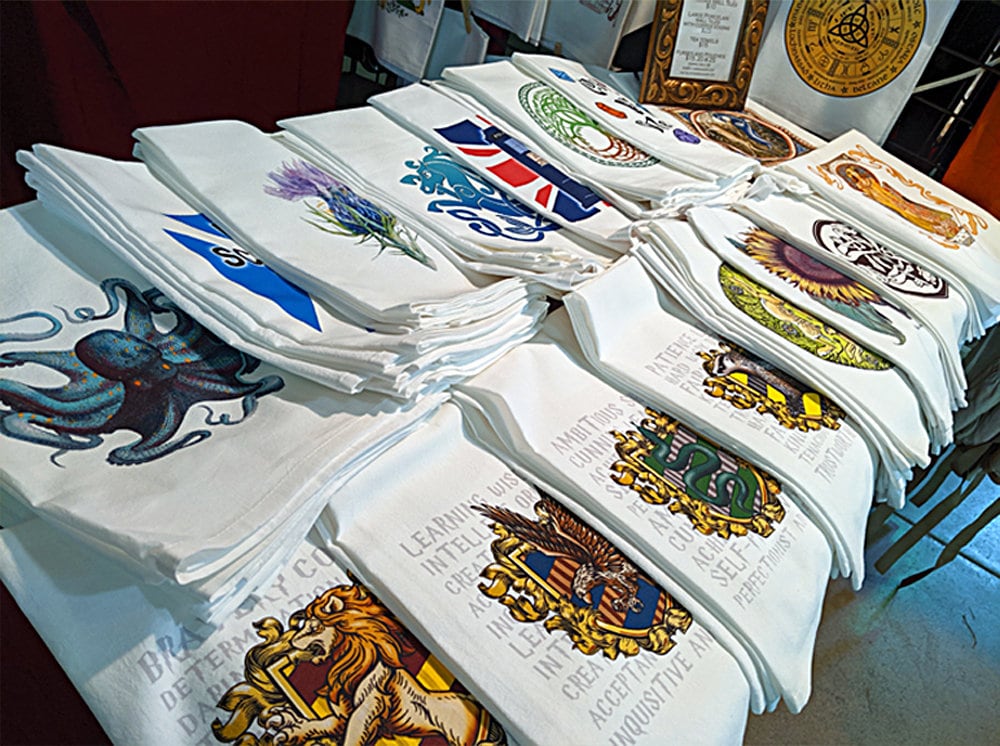 Knotwork Birds Tea Towel / tea towel / dish towel / hand towel / reusable wipe / kitchen gift / kitchen deco