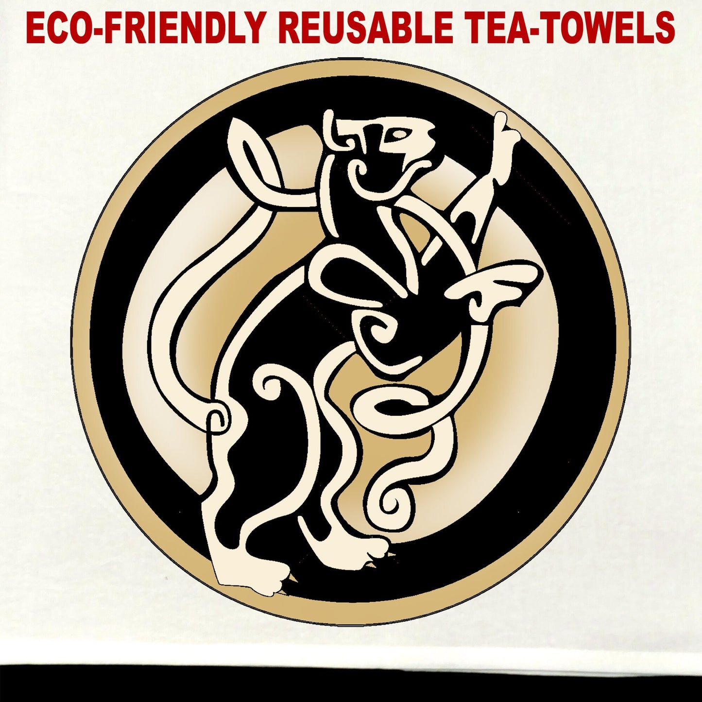 Knotwork Cat Tea Towel / tea towel / dish towel / hand towel / reusable wipe / kitchen gift / kitchen deco