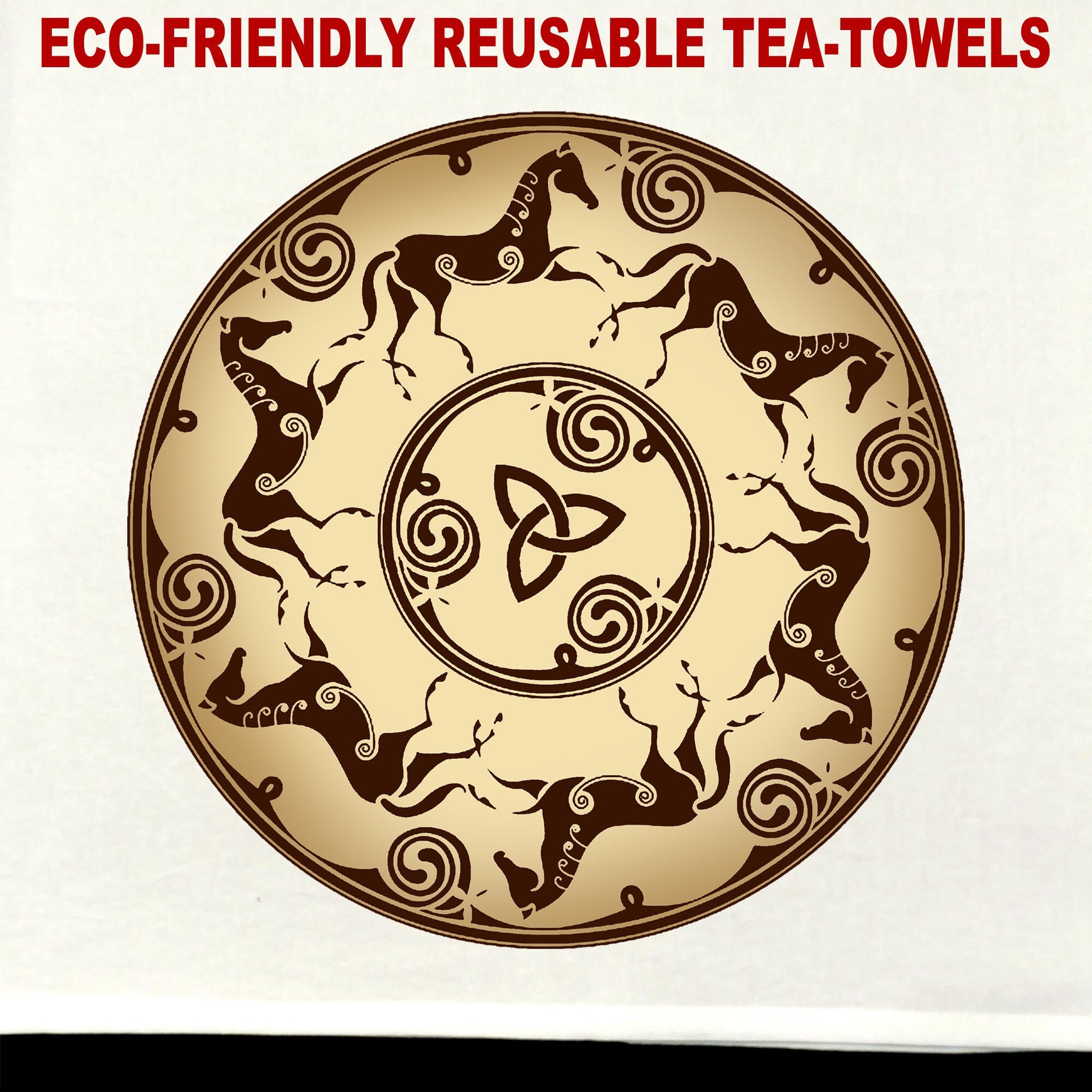 Knotwork Horse Tea Towel / tea towel / dish towel / hand towel / reusable wipe / kitchen gift / kitchen deco
