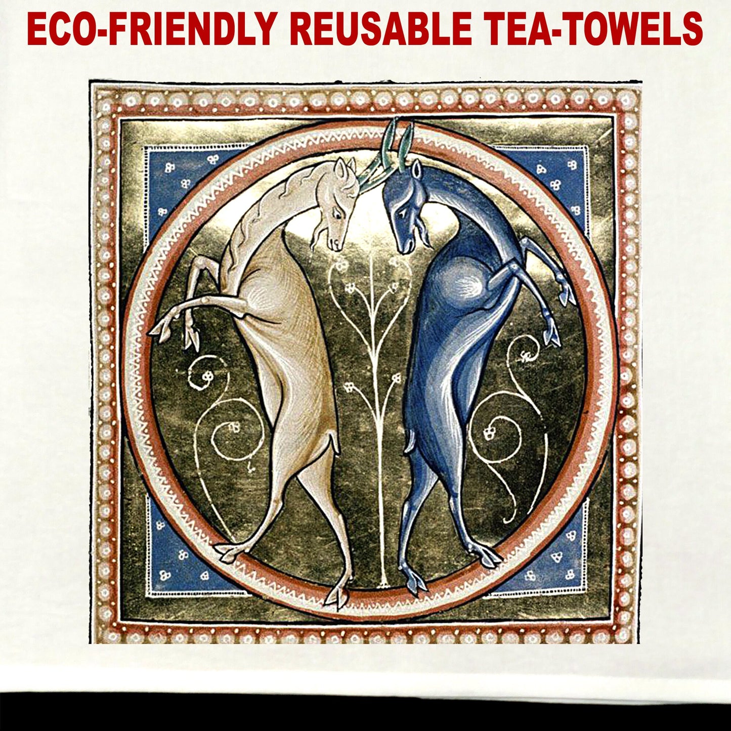 Stag Tapestry Tea Towel / tea towel / dish towel / hand towel / reusable wipe / kitchen gift / kitchen deco