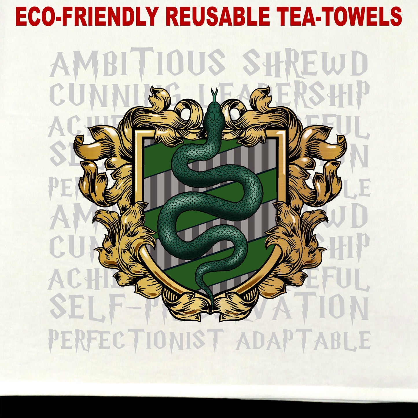 Serpent House Tea Towel / tea towel / dish towel / hand towel / reusable wipe / kitchen gift / kitchen deco