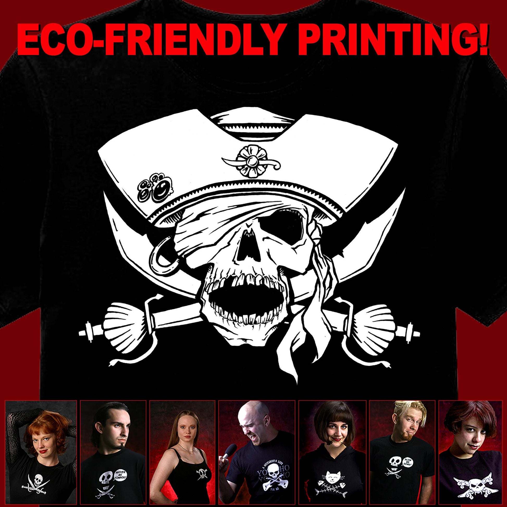 Pirate Shirt, Skull Shirt, Pirate T-shirt, Pirate Gift, Jolly Roger 2