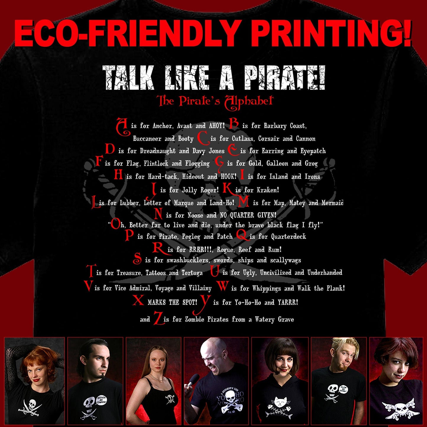 Pirate Shirt, Skull Shirt, Pirate T-shirt, Pirate Gift, Talk Like a Pirate