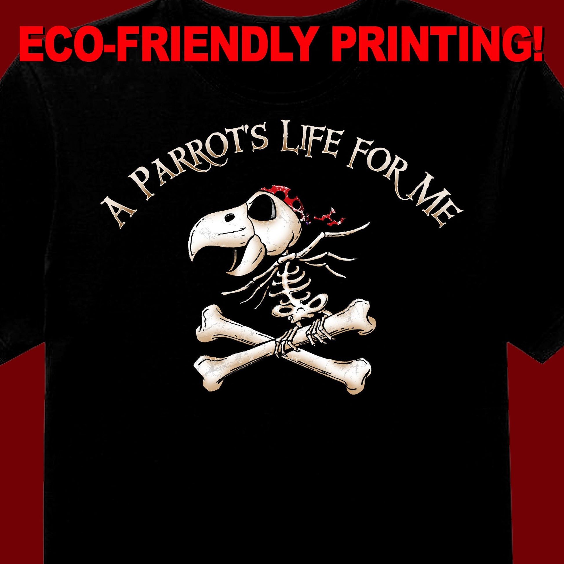 Pirate Parrot t-shirt, Pirate tee, Parrot shirt, Pirate gift