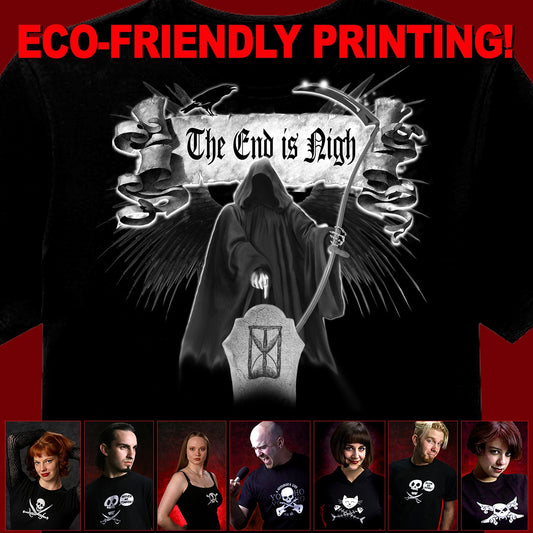 Gothic Shirt, Alternative Shirt, Goth T-shirt, Goth Gift, Death Gift, Grim Reaper, The End Is Nigh