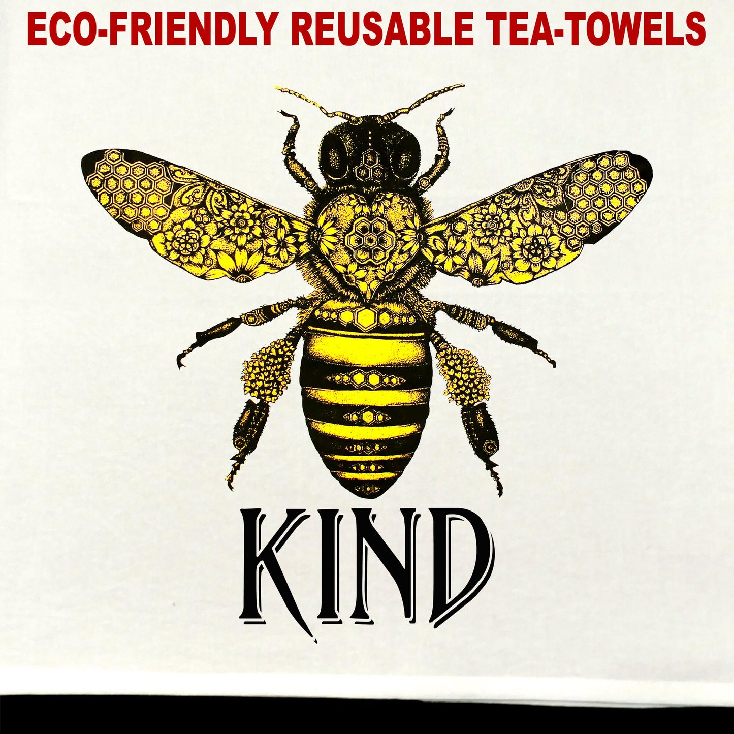 Bee Kind Tea Towel / tea towel / dish towel / hand towel / reusable wipe / kitchen gift / kitchen deco