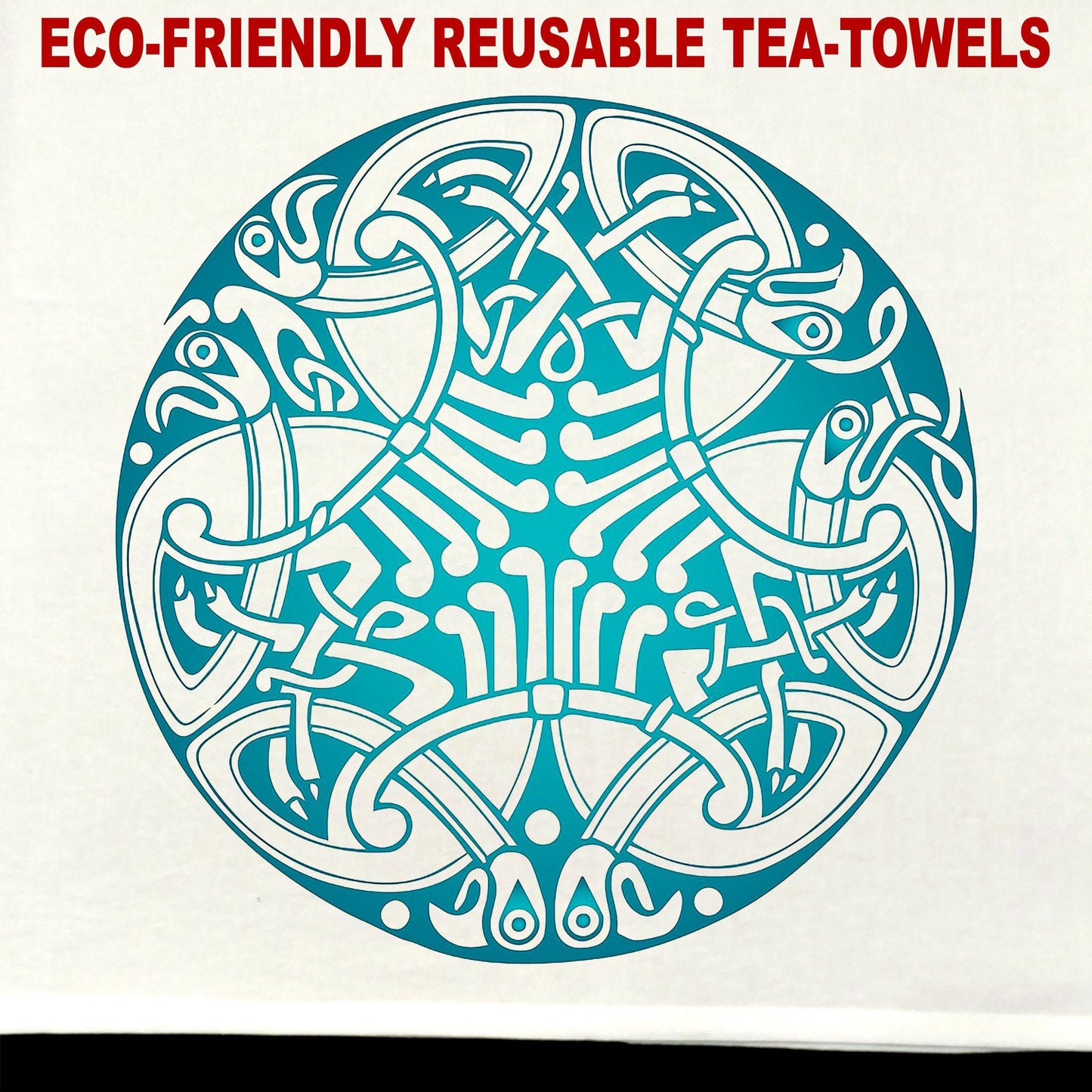 Knotwork Birds Tea Towel / tea towel / dish towel / hand towel / reusable wipe / kitchen gift / kitchen deco