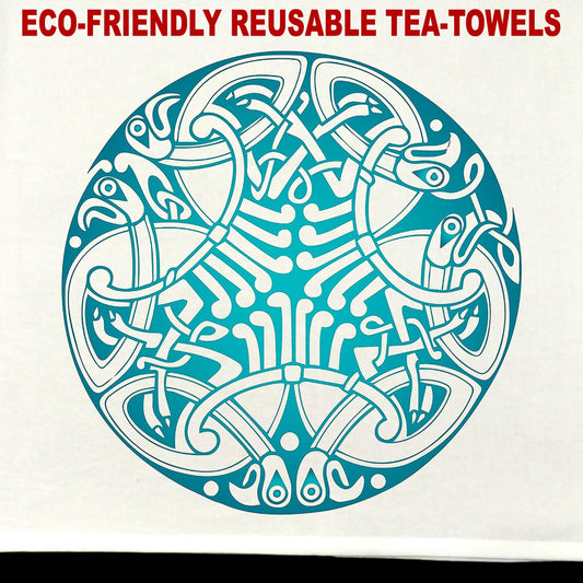 Knotwork Birds Tea Towel / tea towel / dish towel / hand towel / reusable wipe / kitchen gift / kitchen deco