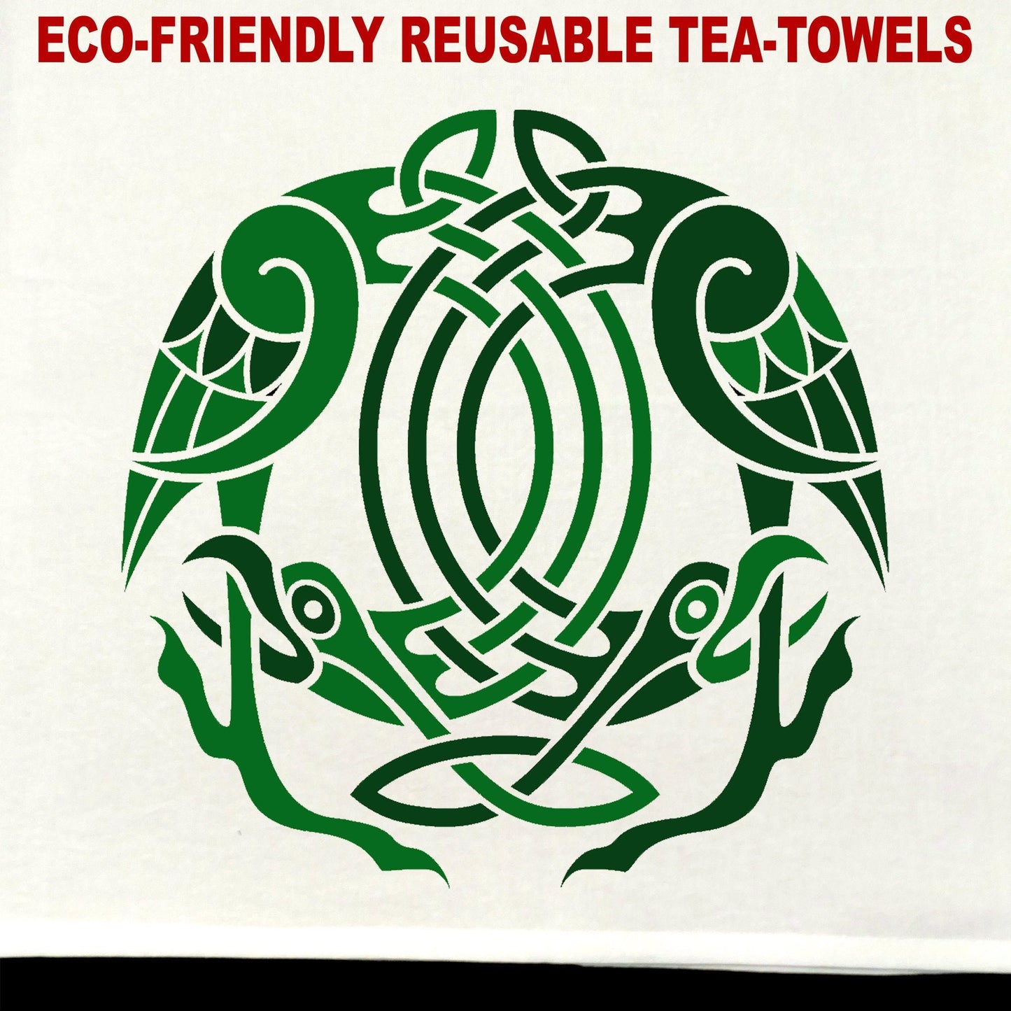 Knotwork Ravens Tea Towel / tea towel / dish towel / hand towel / reusable wipe / kitchen gift / kitchen deco