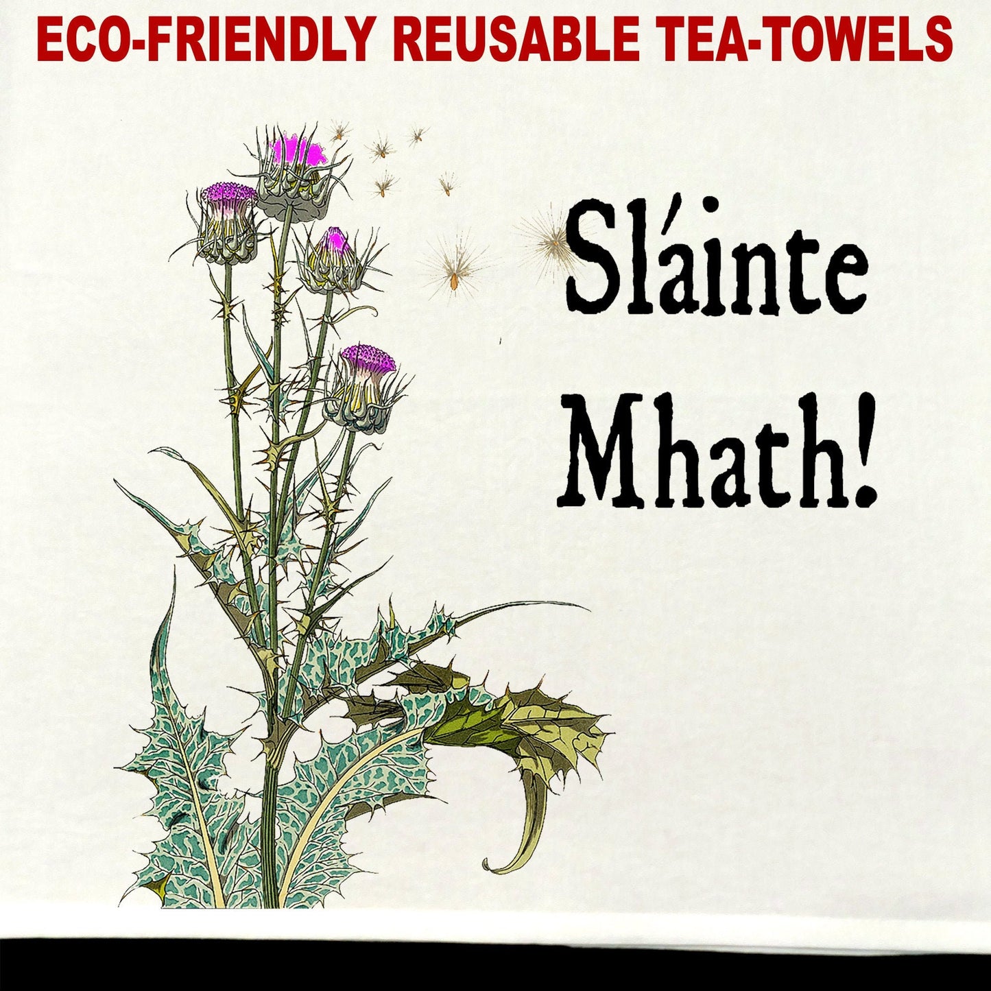 Slainte Tea Towel / tea towel / dish towel / hand towel / reusable wipe / kitchen gift / kitchen deco