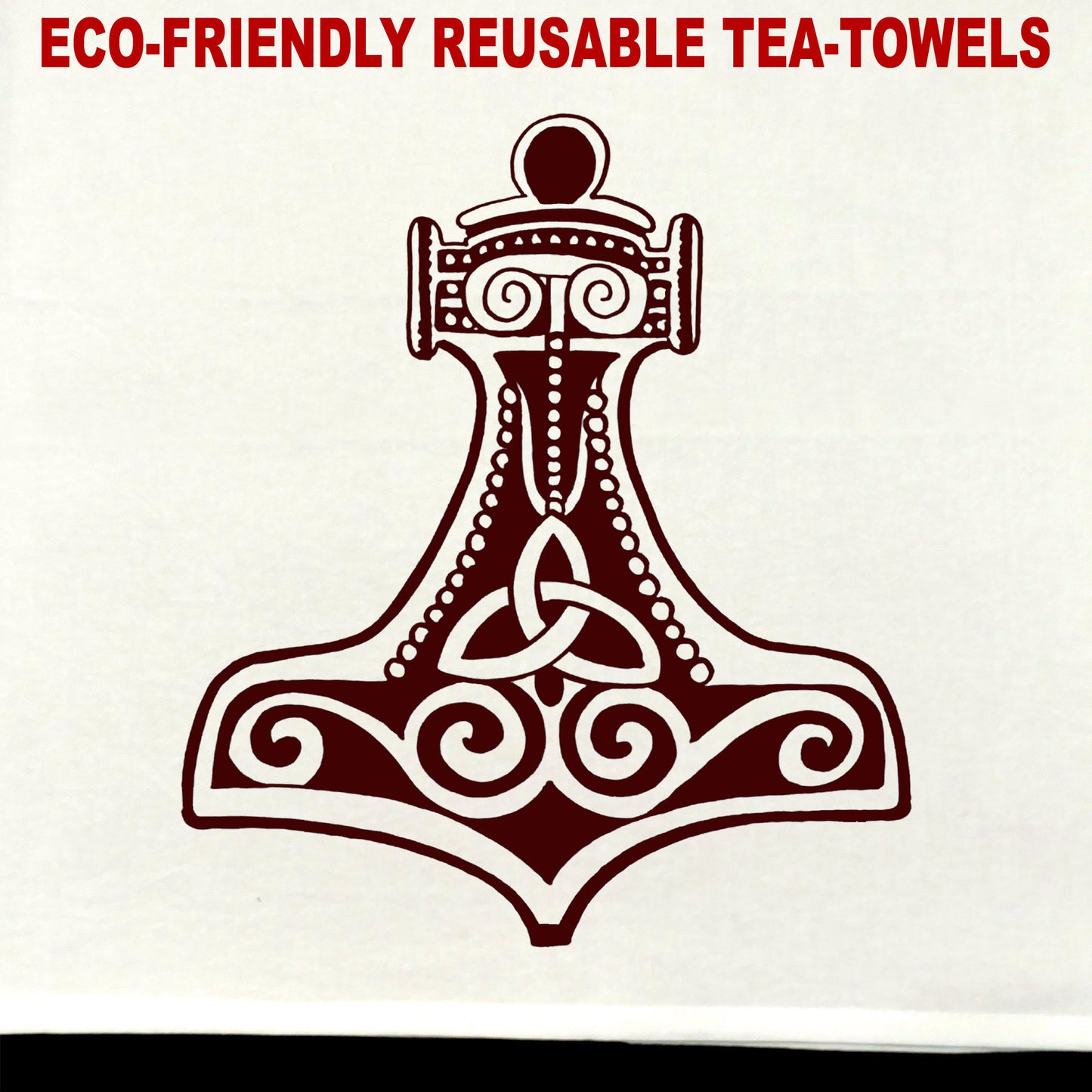 Thors Hammer Tea Towel / tea towel / dish towel / hand towel / reusable wipe / kitchen gift / kitchen deco