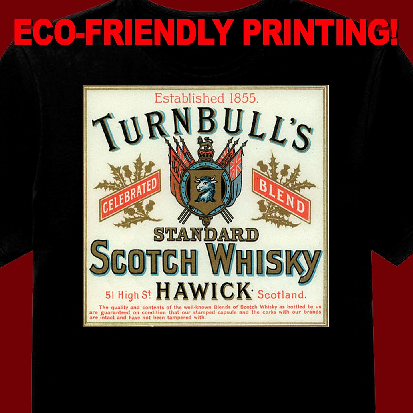 Scottish Whisky Label #1 T-Shirt, Scotland  tee, Celtic T-shirt, Celtic Gift, Scottish