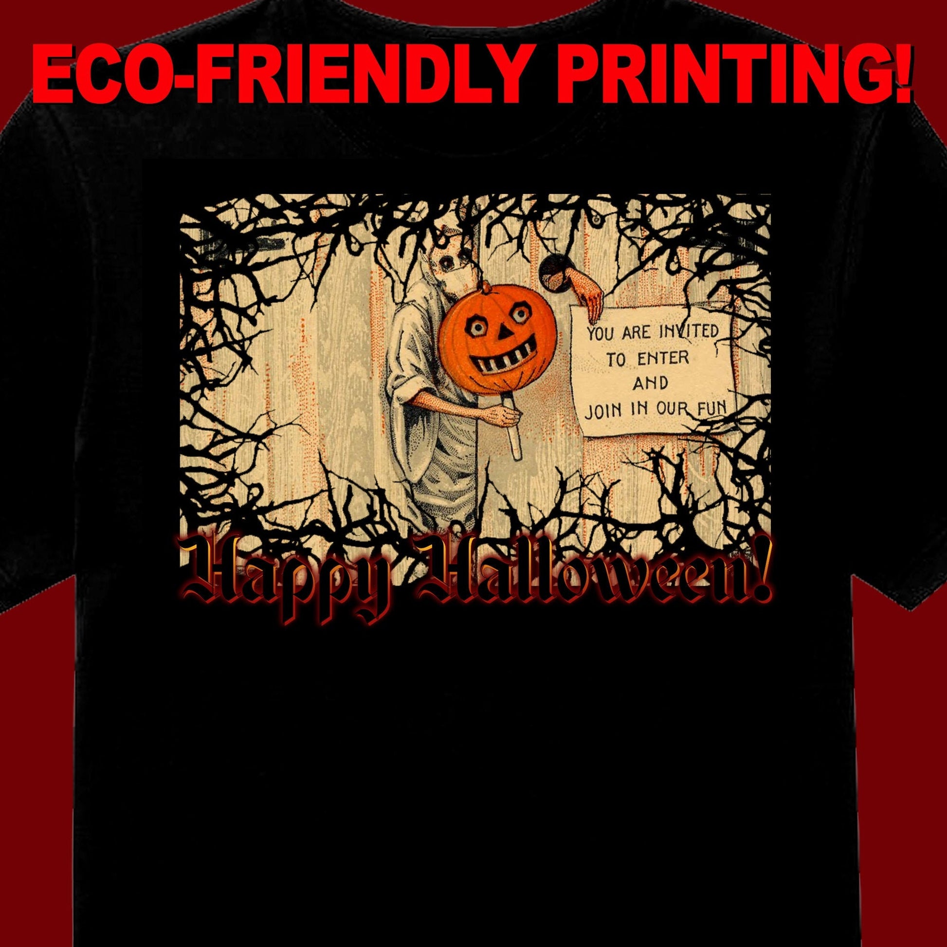 Vintage Halloween Postcard T-Shirt #13 / Halloween Tee / Gothic Vintage gift