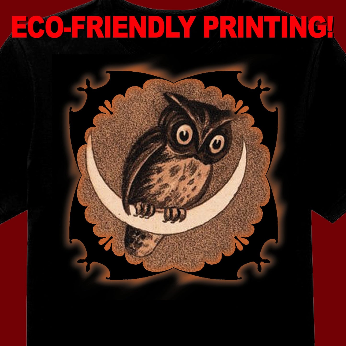Little Owl Vintage Halloween T-Shirt/ Halloween Tee / Gothic Vintage gift