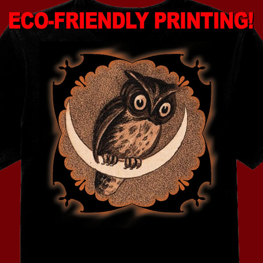 Little Owl Vintage Halloween T-Shirt/ Halloween Tee / Gothic Vintage gift