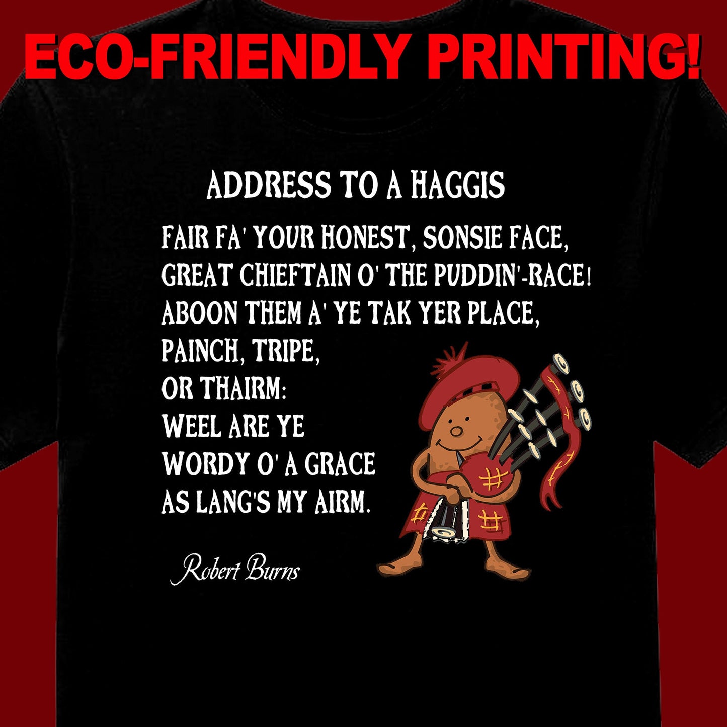 Address to a Haggis T-Shirt, Scotland  tee, Celtic T-shirt, Celtic Gift, Scottish