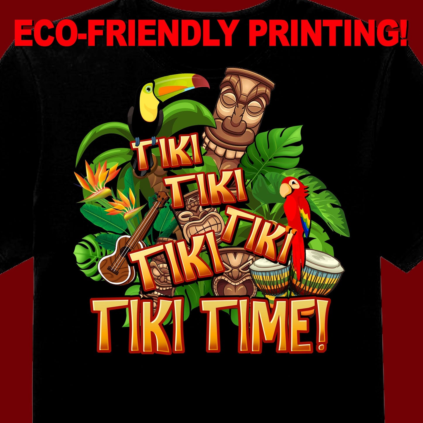 Tiki Time T-Shirt / Tiki time tee / Tiki Room Shirt / Tiki Gift 1