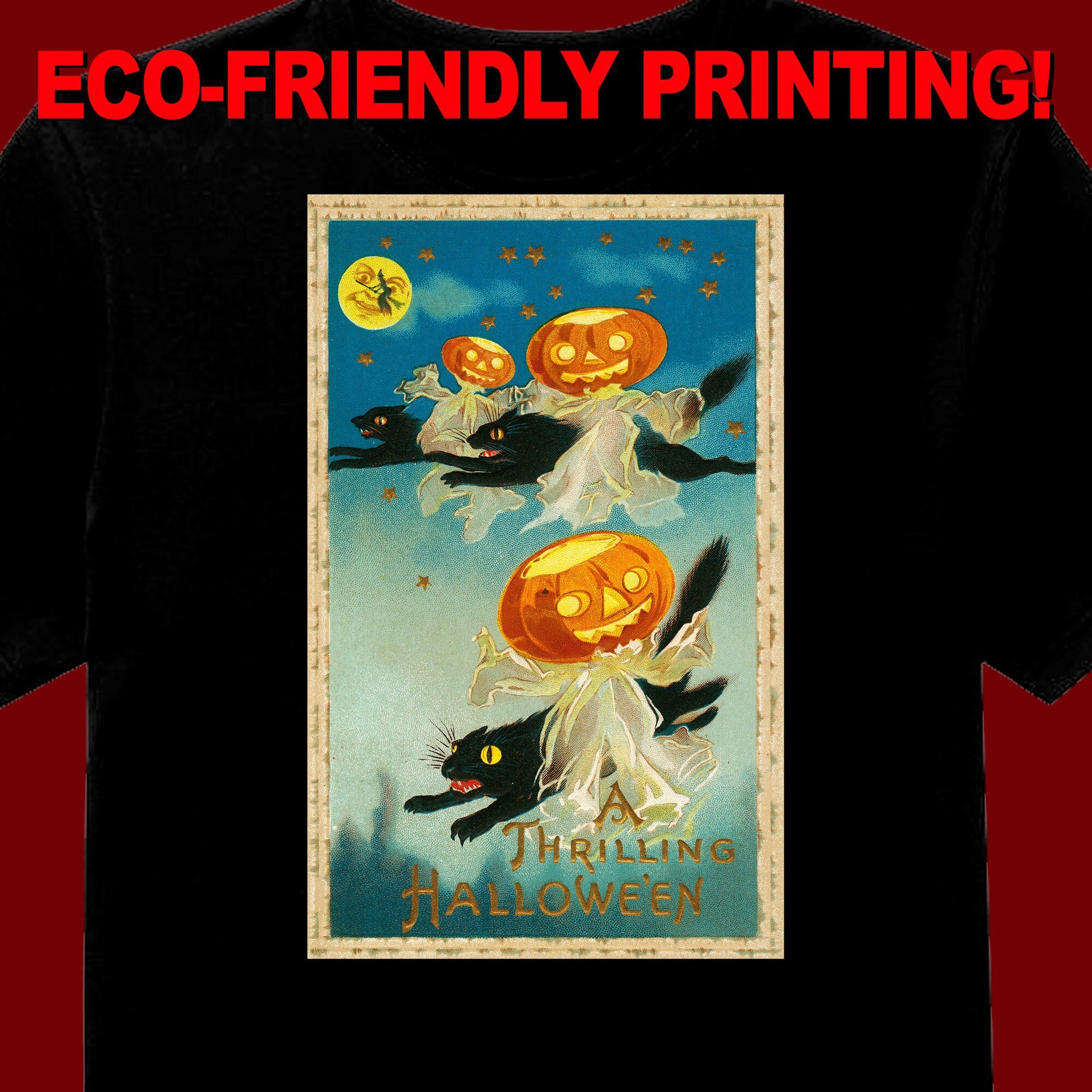 Vintage Halloween Postcard T-Shirt #2 / Halloween Tee / Gothic Vintage gift