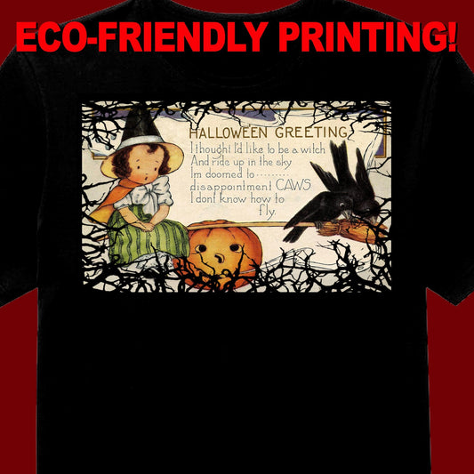 Vintage Halloween Postcard T-Shirt #5 / Halloween Tee / Gothic Vintage gift