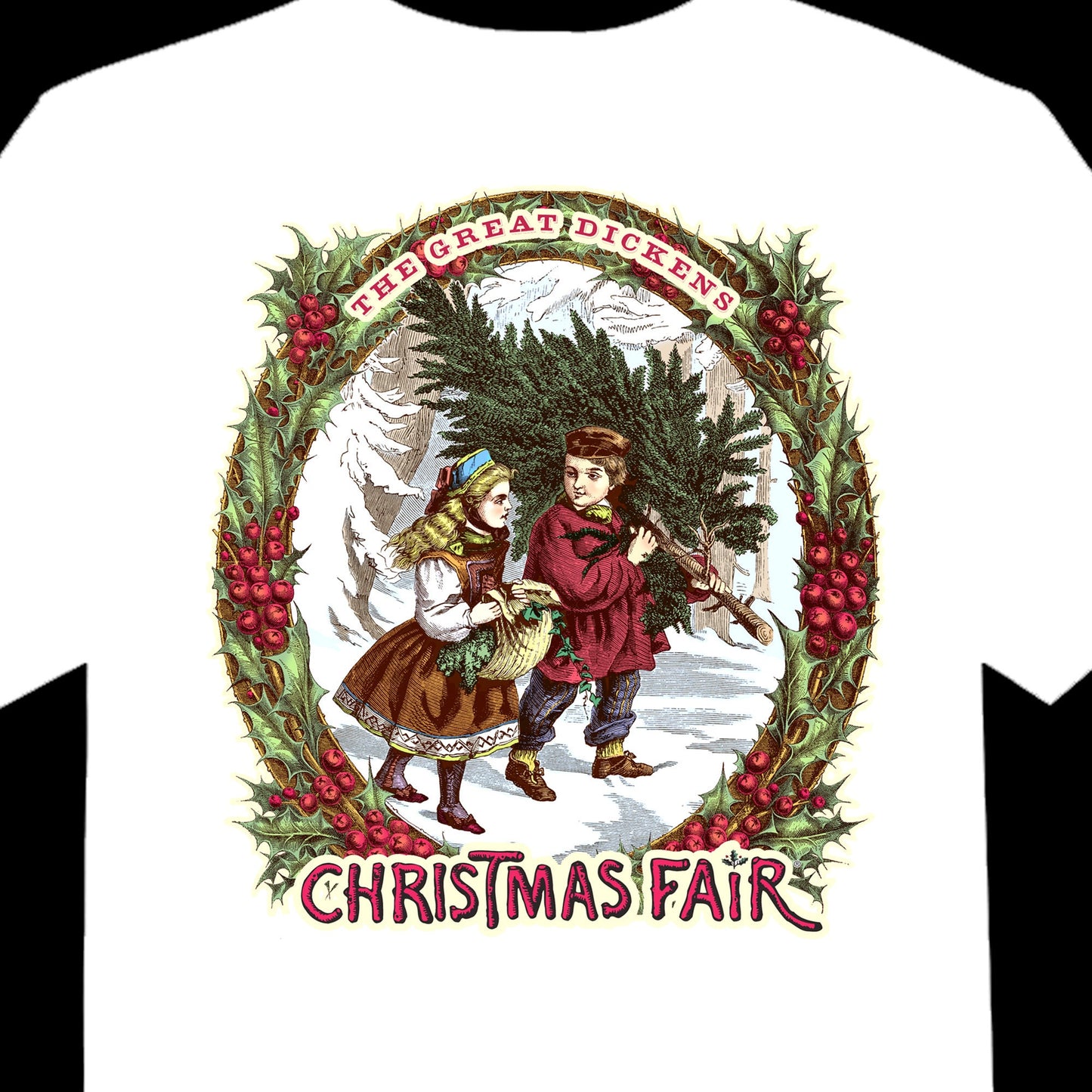 Vintage Christmas T-Shirt/ Dickens At Home Souvenir Merchandise / Dickens Christmas Fair
