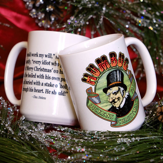 Humbug Coffee Mug 15oz. / Dickens At Home Souvenir Merchandise / Dickens Christmas Fair