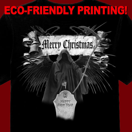 Ghost of Christmas Yet To Come T Shirt / Angel of Death Christmas Tee / Gothic T Shirt