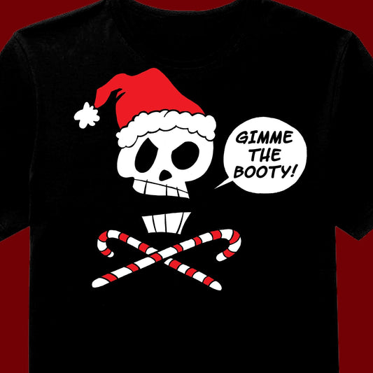 Gimme the Booty t-shirt, Pirate Santa  tee, Pirate shirt, Pirate gift