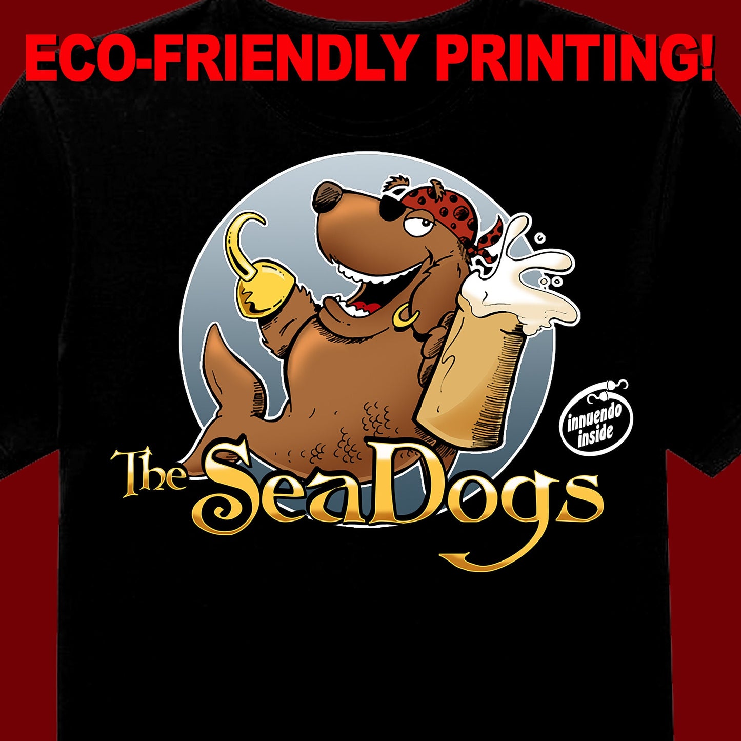 The SeaDogs t-shirt, seadogs tee, pirate shirt, nautical gift