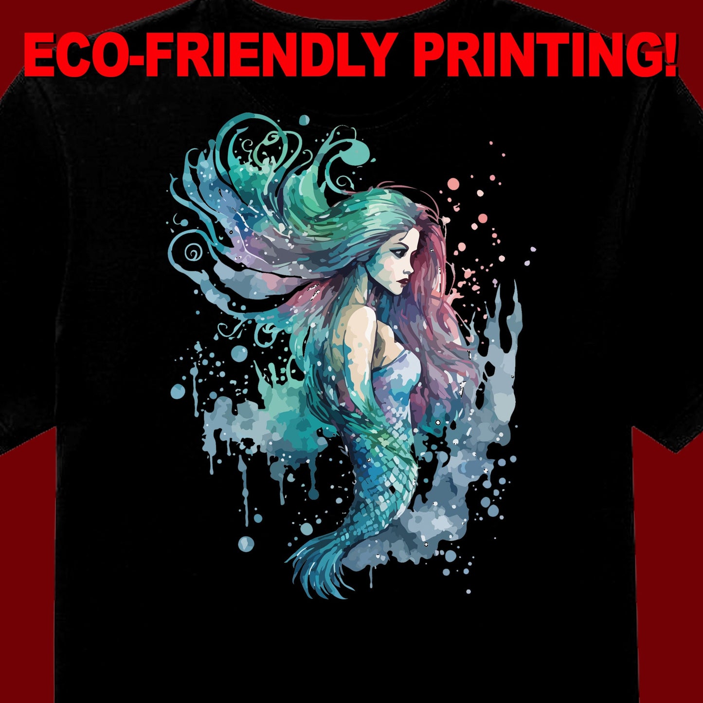 Watercolor Mermaid t-shirt, Mermaid tee, Mermaid shirt, Mermaid gift